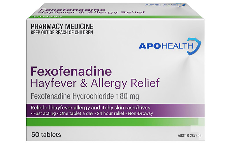 قرص فکسوفنادین برای آلرژی، خارش یا کهیر، آبریزش بینی و غیره کاربرد دارد.