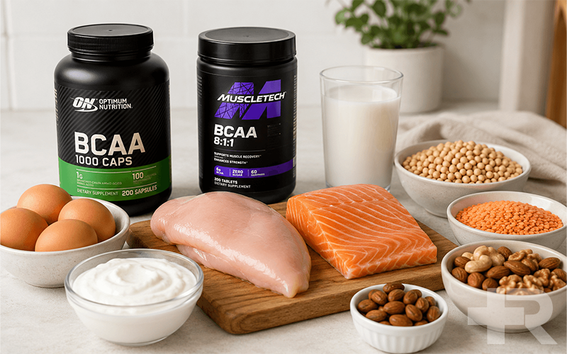 BCAA,BCAA چیست منابع غذایی BCAA شامل تخم مرغ، مرغ، ماهی، لبنیات و حبوبات